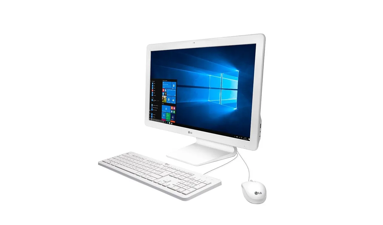 Computador All-in-One LG Branco - Design Elegante