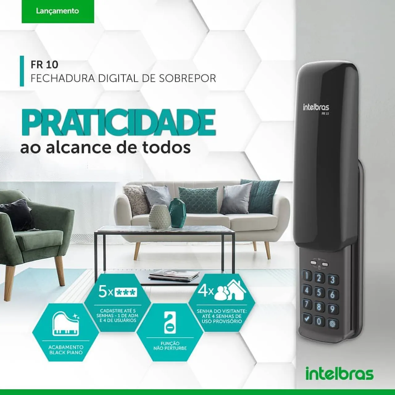 Fechadura Digital FR 10 Intelbras ( Instalada ) 25% OFF
