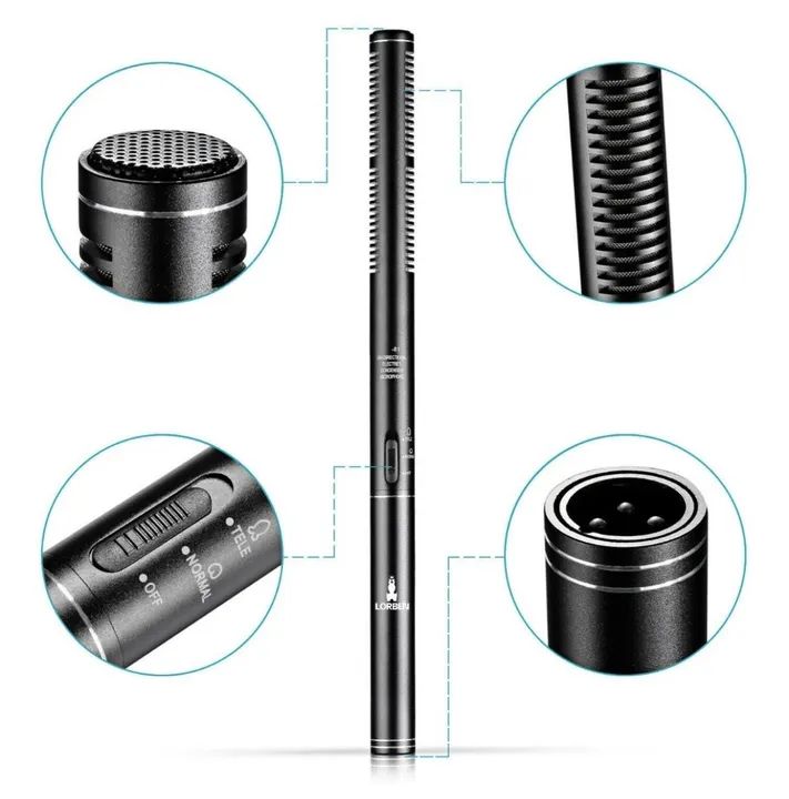 Microfone Shotgun Super Unidirecional Ultra-cardióide Ht-81 Cor Preto - Foto 3