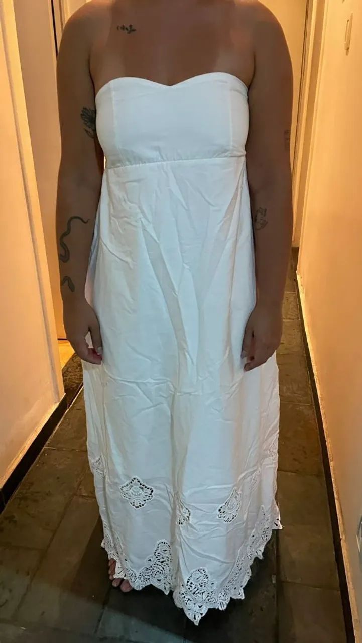 Vestido branco tomara q caia - Foto 2