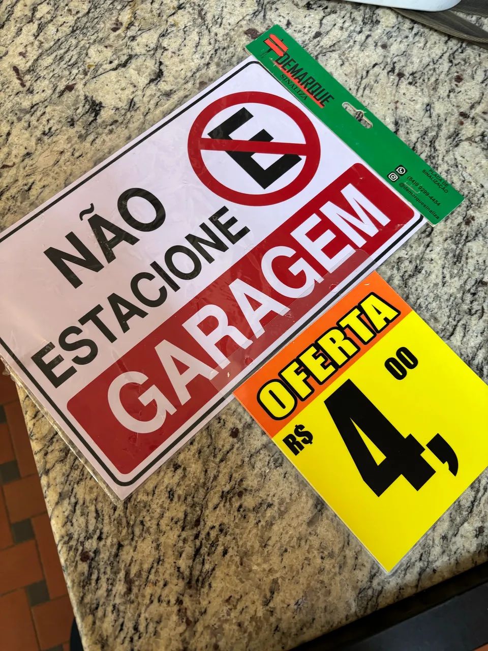 PLACA DE PROIBIDO ESTACIONAR só 4 reais CADA UNIDADE  - Foto 6