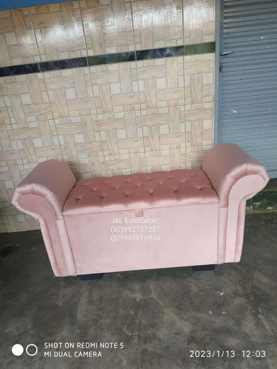 Baú estofado para cama - Foto 4