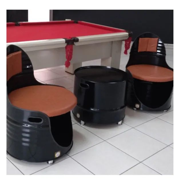 Tonel Poltrona Decoração Móveis de Tambor 