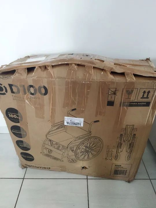 Cadeira de Rodas nova, na Caixa! para até 100kg peso! - Foto 6