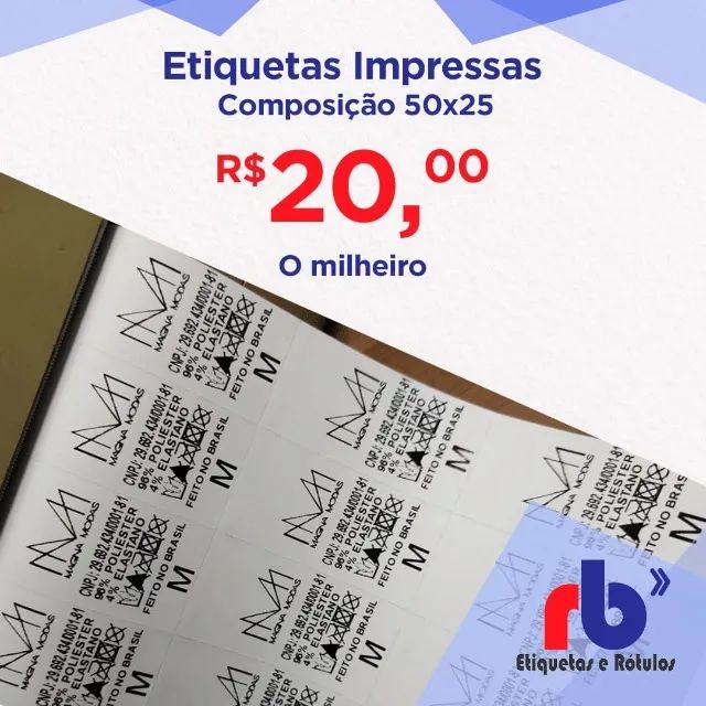 Etiquetas de Composição