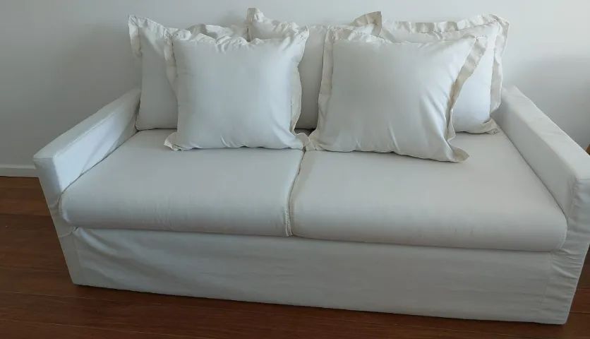 Sofá estilo praiano com capa! - NOVO - Divido em até 18x no cartão sem juros!