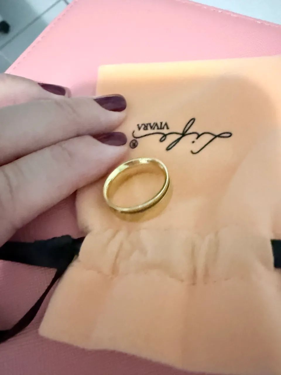 ALIANÇA VALENTINES EM OURO AMARELO 18K E DIAMANTE, 8MM - Foto 4