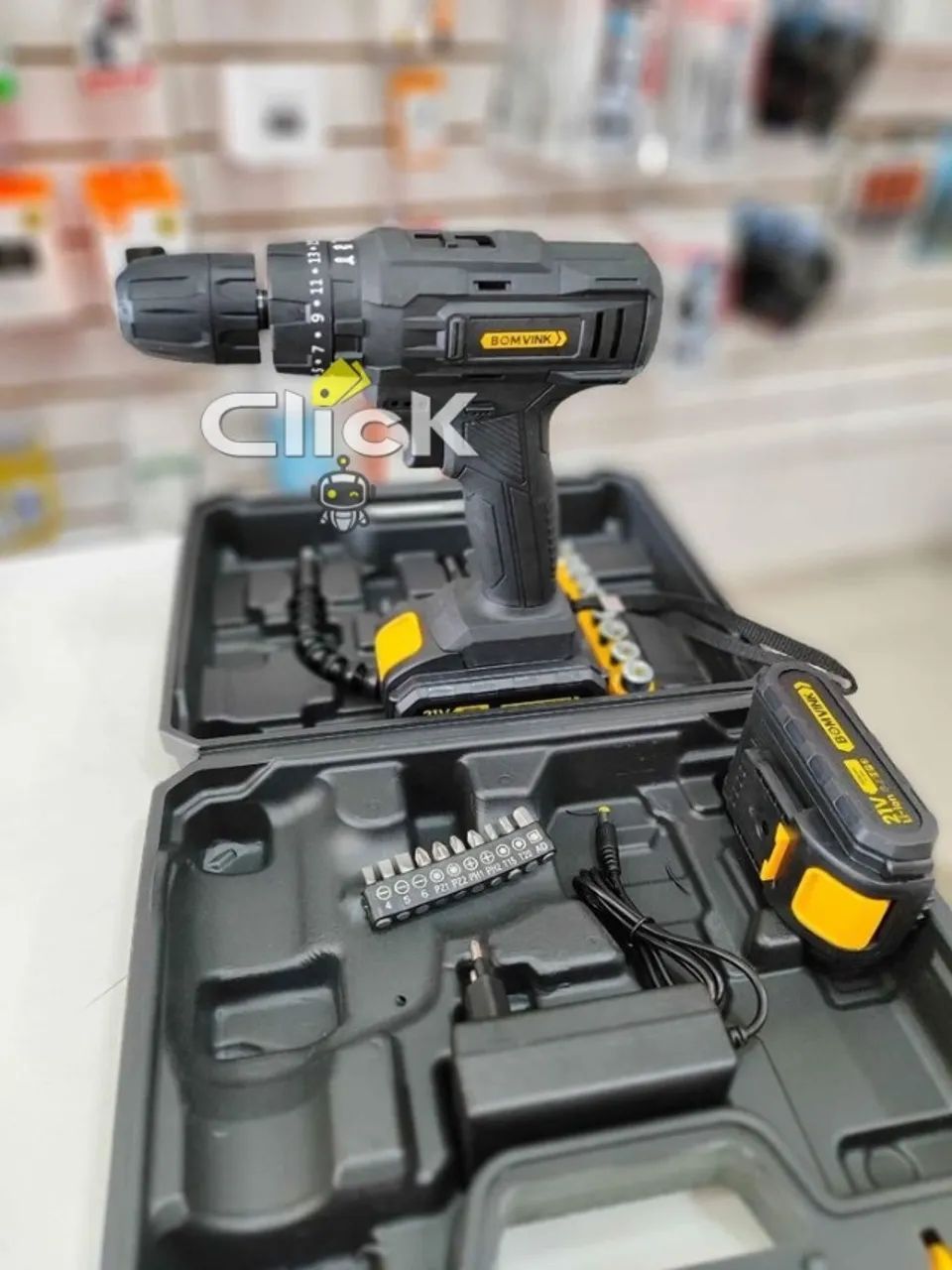 Parafusadeira Furadeira Impacto 21v 2 Baterias Bomder 9970