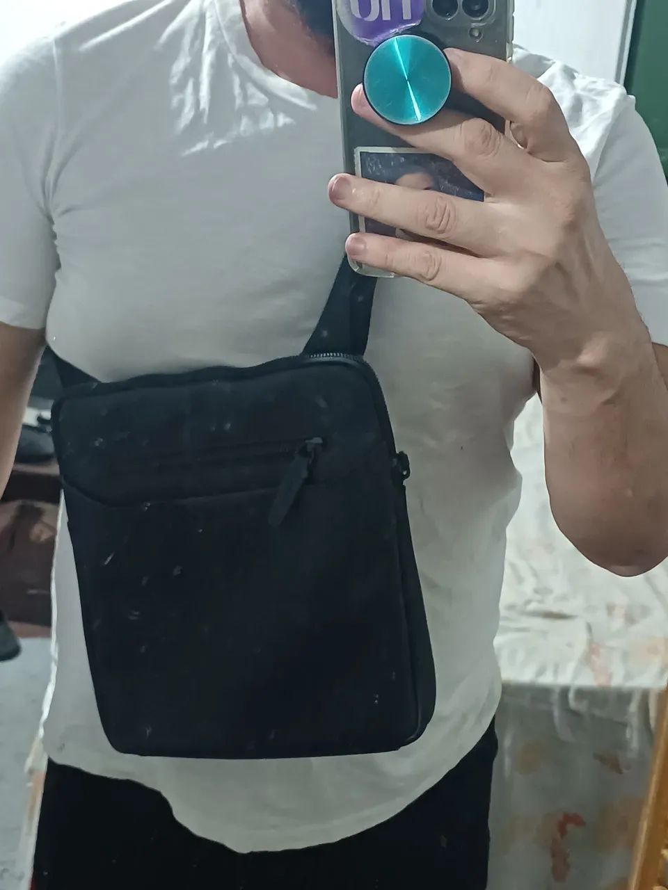 Mini bolsa bag em couro legitimo - Foto 4