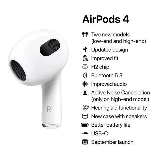 Apple AirPods 4 - Fones de Ouvido Bluetooth - Foto 2