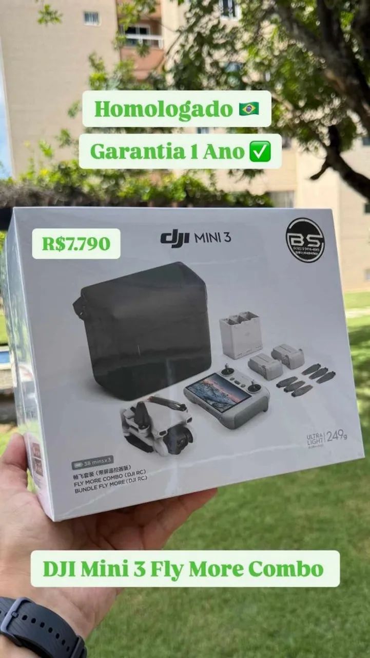 DJI Mini 3 Fly More Combo - Novo - Garantia