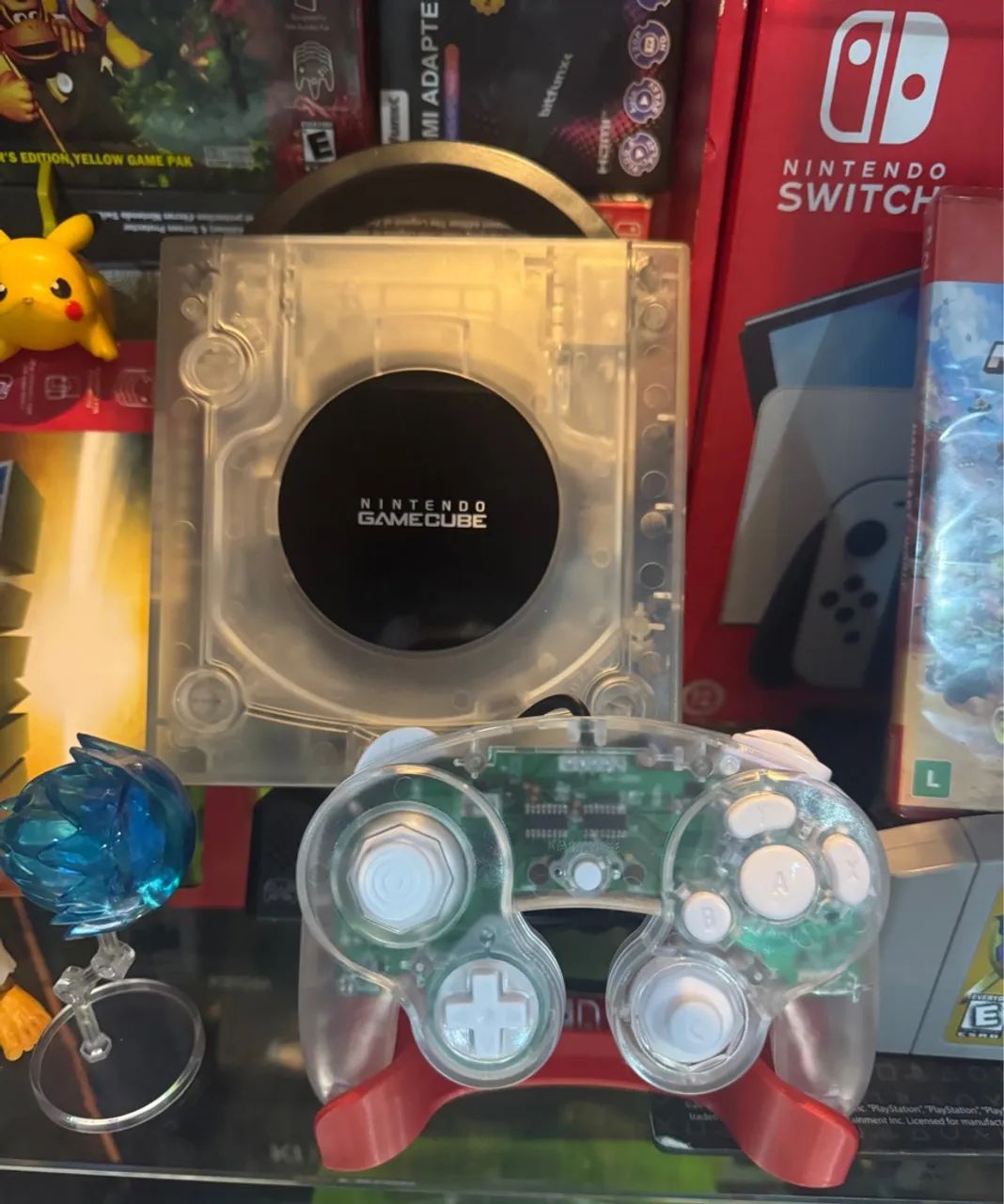 GameCube DESBLOQUEADO Transparente e Controle IMPECÁVEL