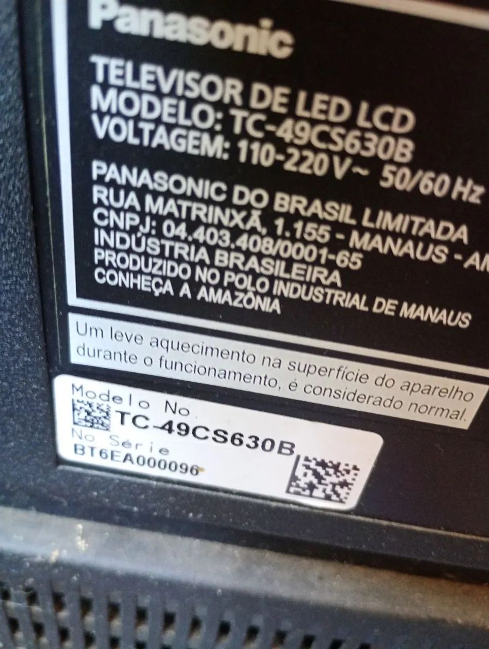 TV Panasonic 49 200RS