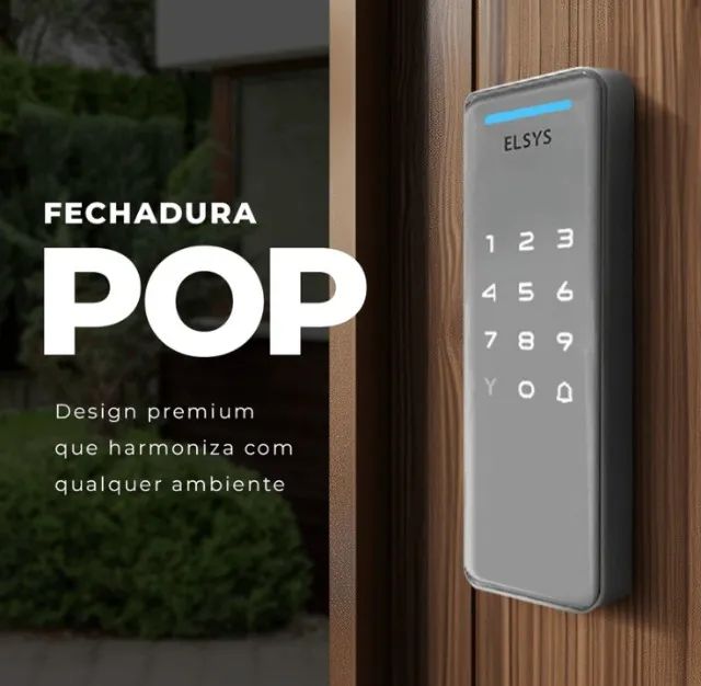 Fechadura Digital De Sobrepor Vertical Pop Esf-ds1100v Elsys Nova Lacrada - Foto 3