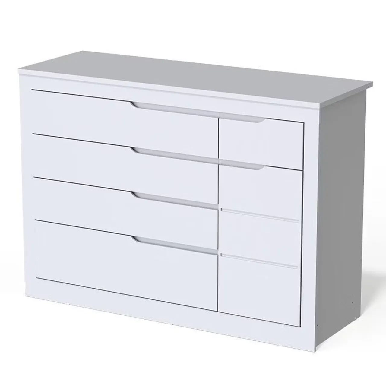 Cômoda fraldário 5 gavetas e 1 porta branco fosco - Foto 3