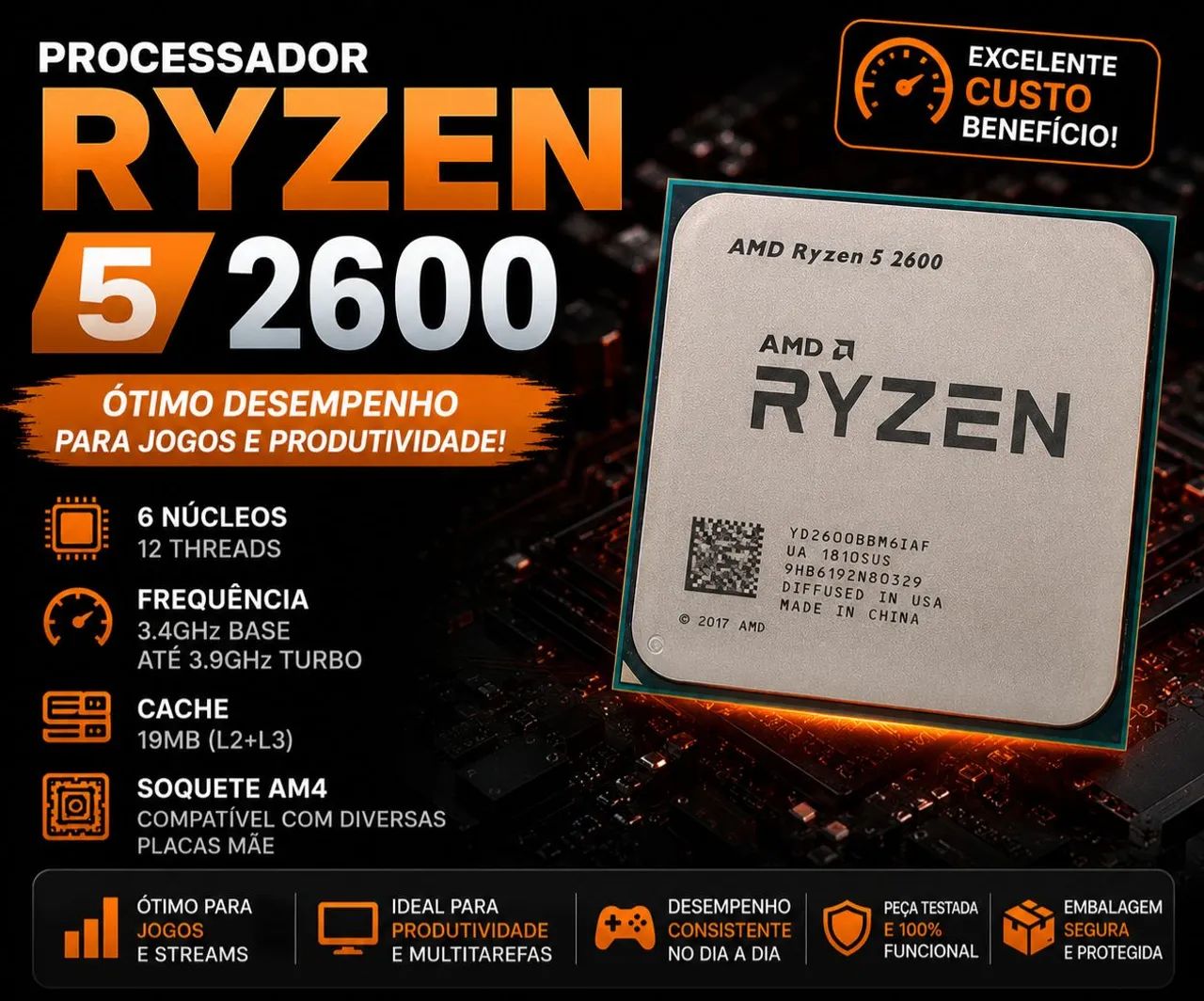 Ryzen 5 2600 - Processadores - Riachão do Jacuípe 1503763598 | OLX