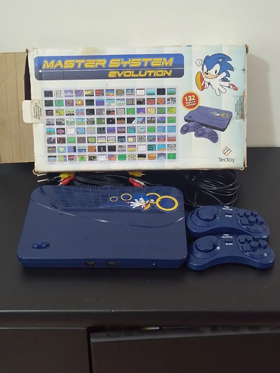 Master System Evolution Tectoy Azul Sonic - 132 Jogos - Completo na Caixa - Foto 2