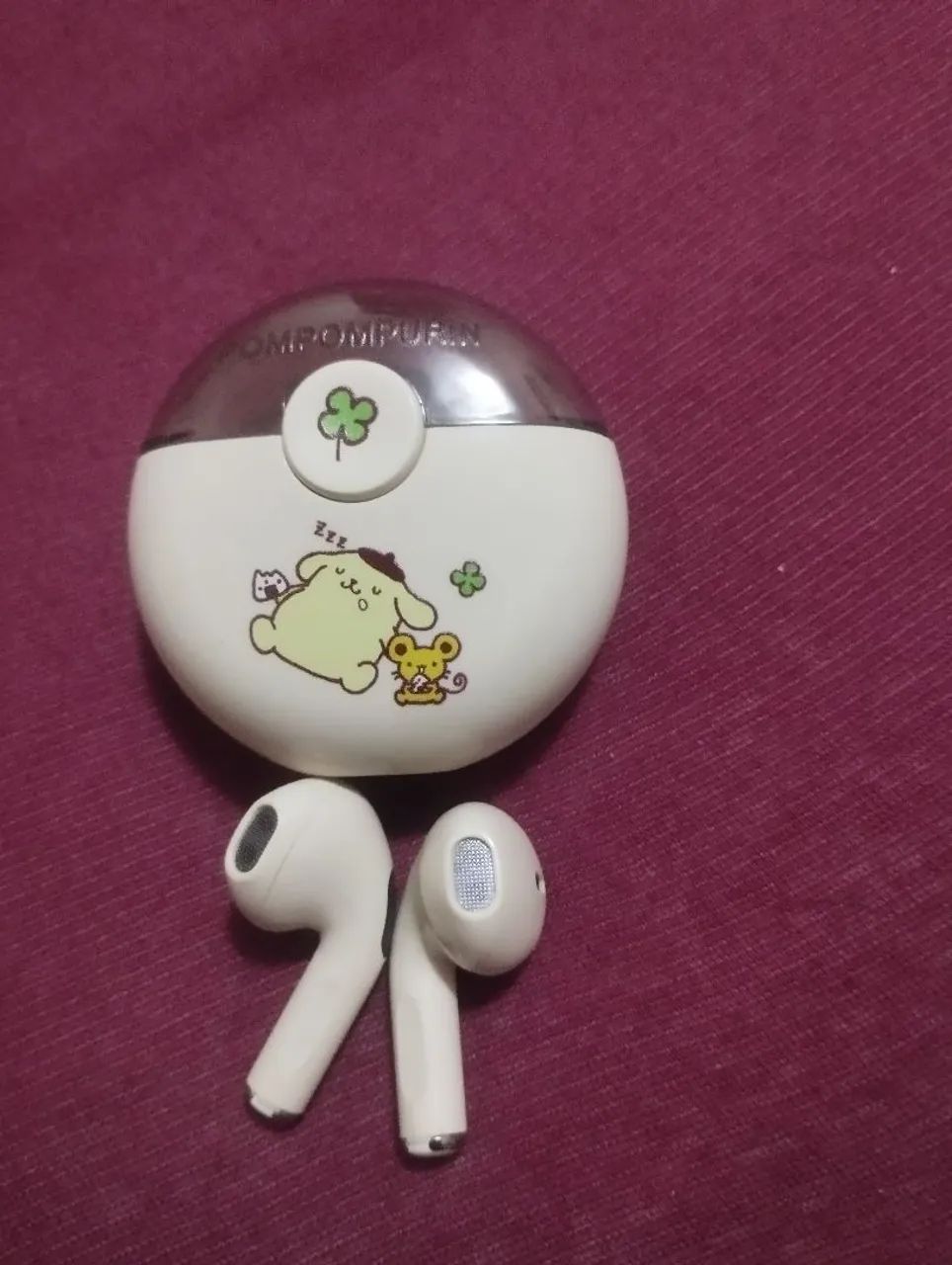 Fone de ouvido bluetooth do pompompurinho
