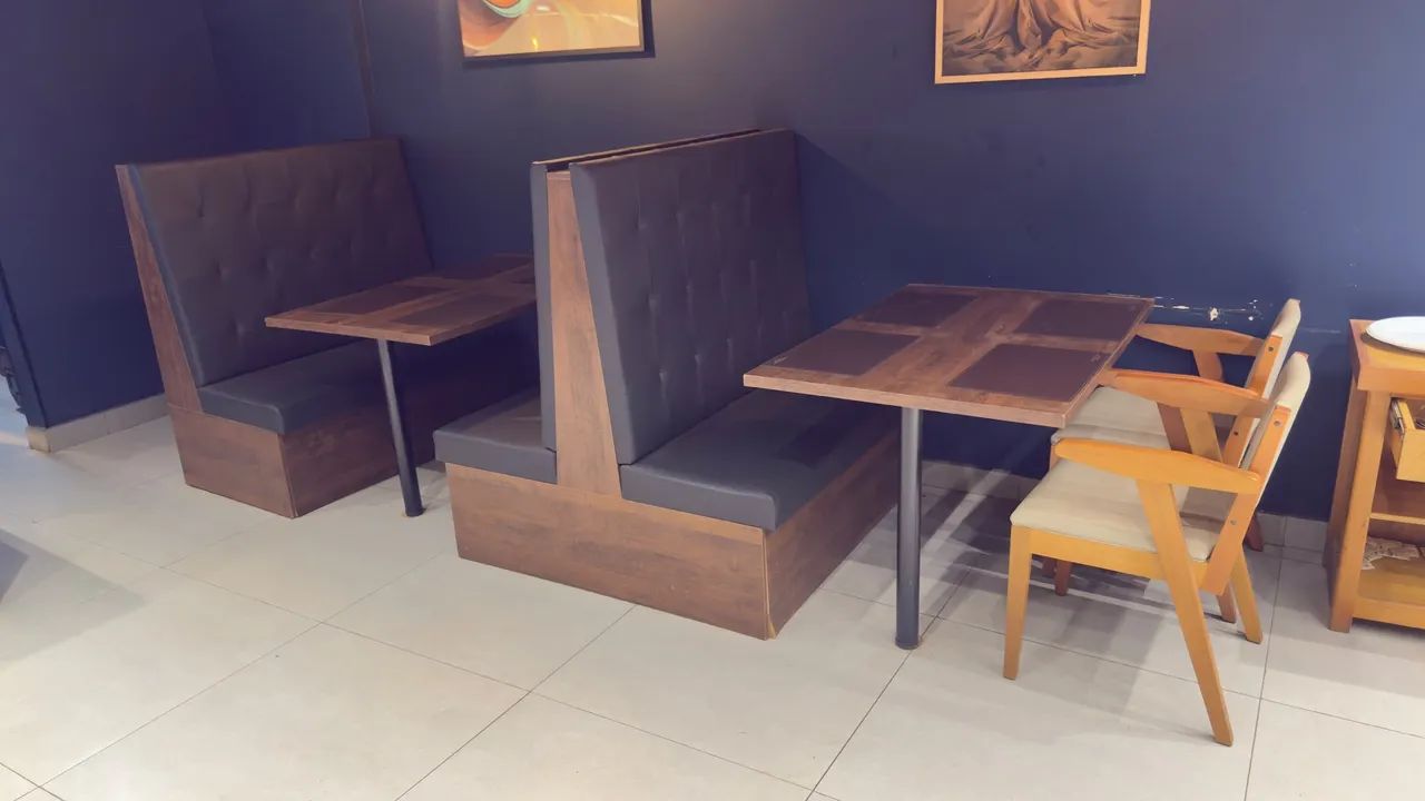 Poltrona booth em couro 4 e 6 lugares  - Foto 5