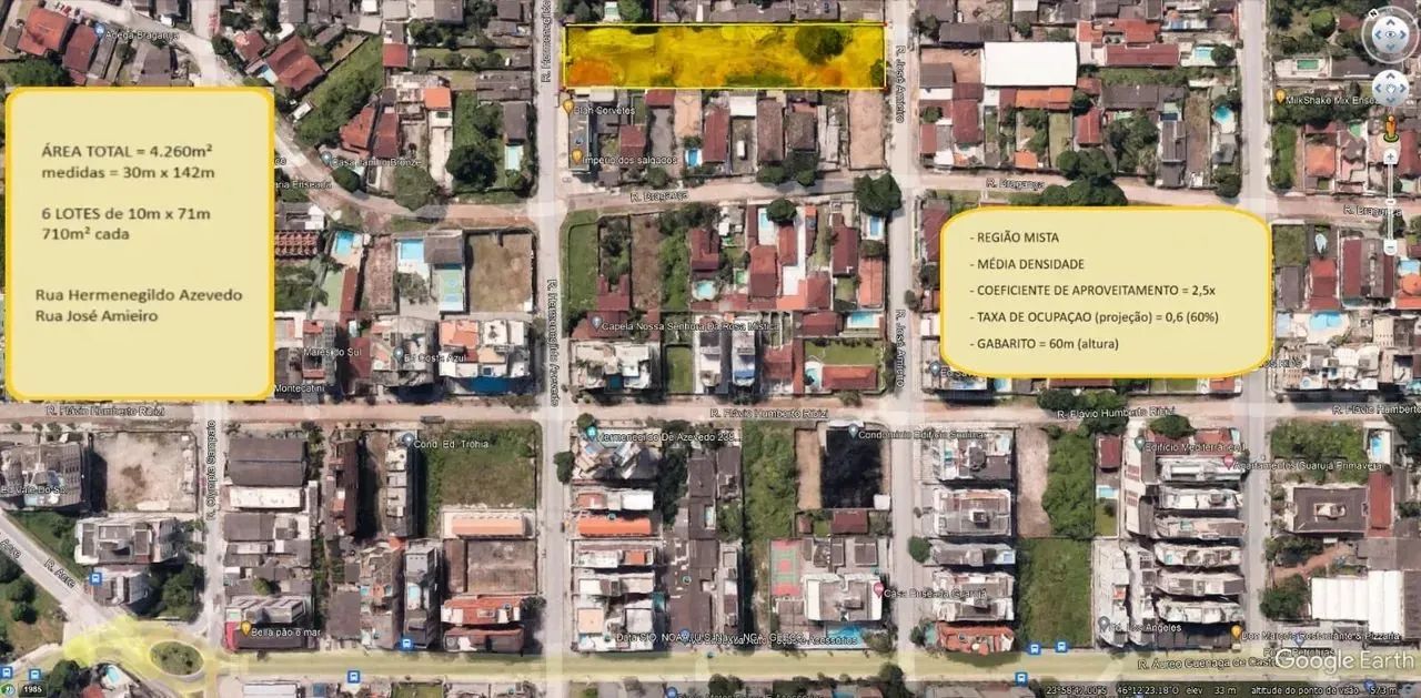 Lote/Terreno para venda tem 4260 metros quadrados em Jardim Enseada - Guarujá - São Paulo