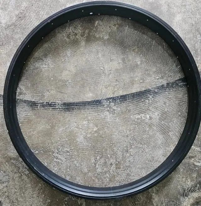 ARO 26 LARGO BMX LOWRIDE CUSTON CHOPPER 36 FUROS PRETO FOLHA DUPLA - Foto 2