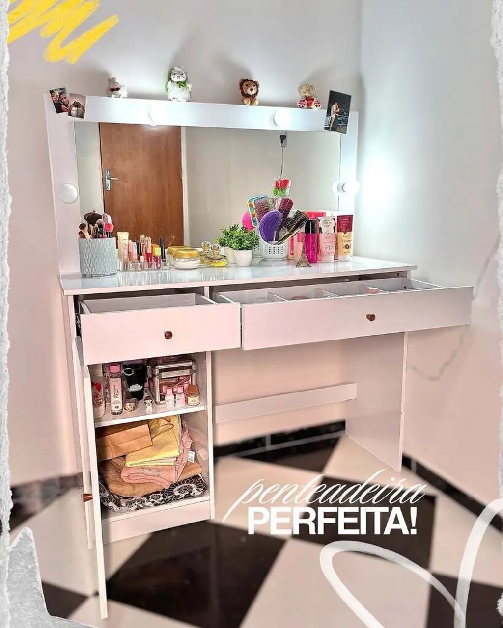 Penteadeira com espelho e luzes Dicasabh peça nova pronta entrega  - Foto 2