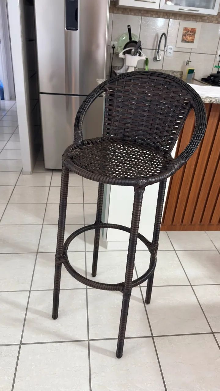Conjunto de 3 banquetas para balcão ou mesa bistrô  - Foto 2