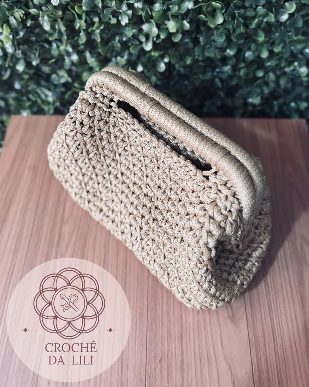 Clutch de mão de crochê  - Foto 4