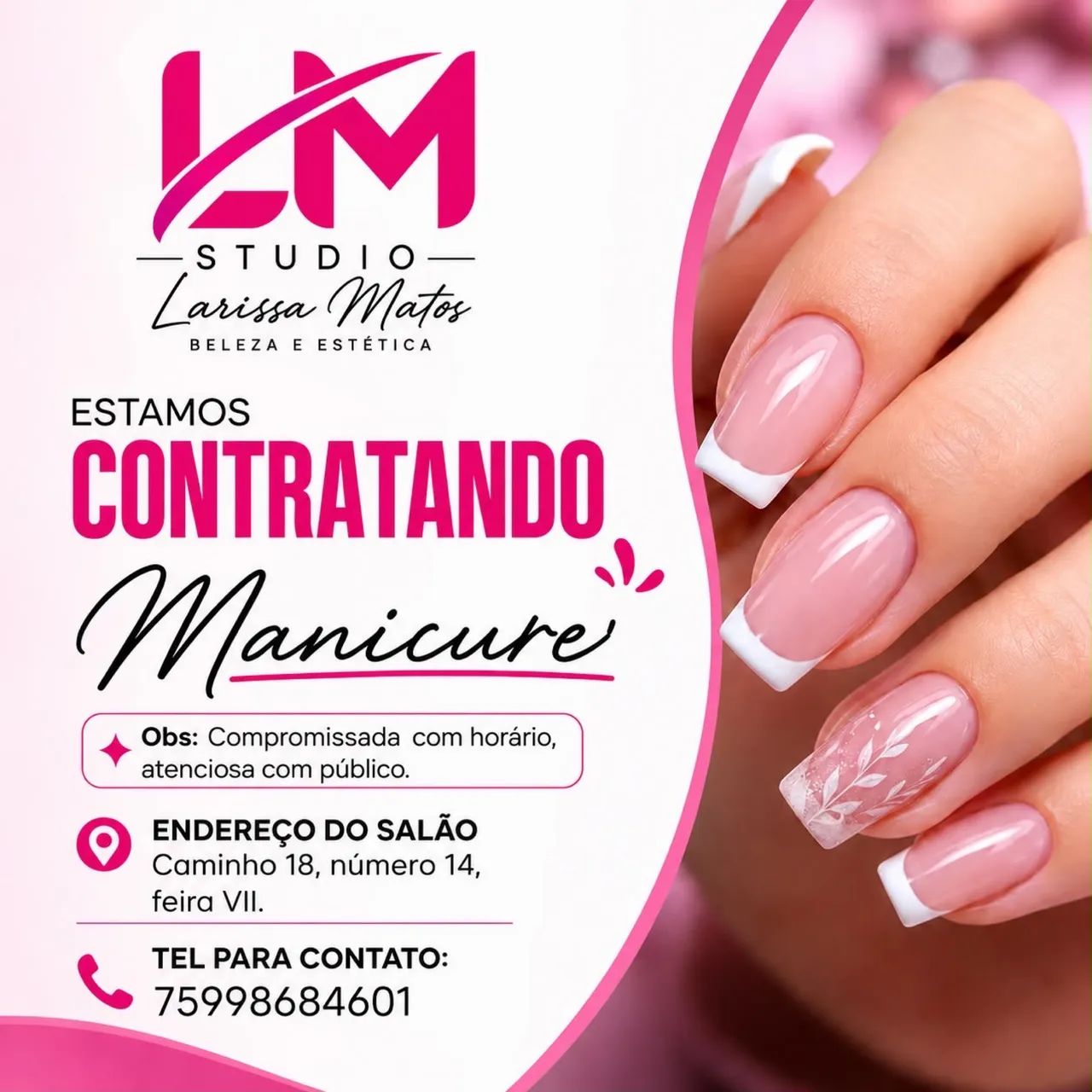 Contrata- se manicure! 