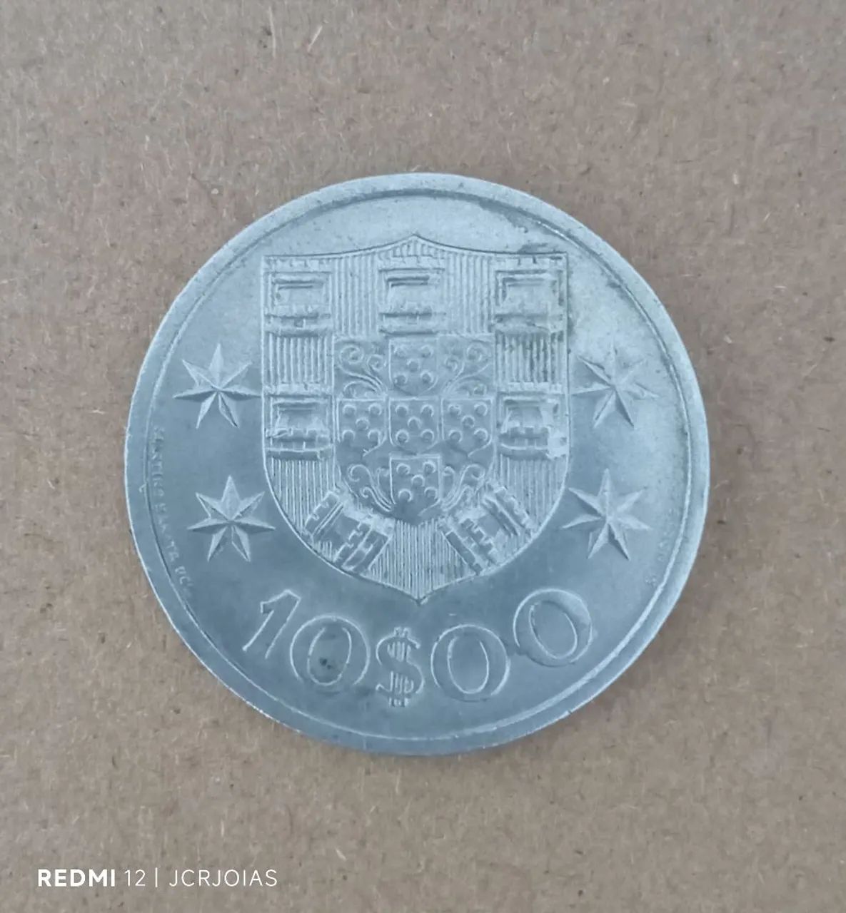 Moeda 10 escudos da república portuguesa 1971