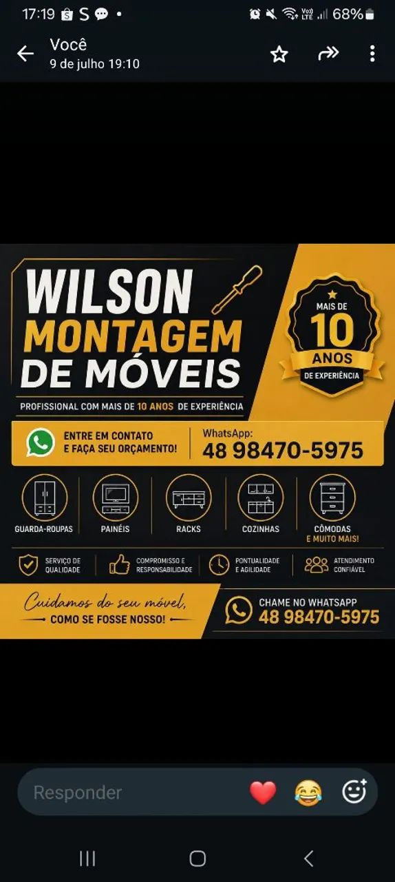 Montador de móveis profissional