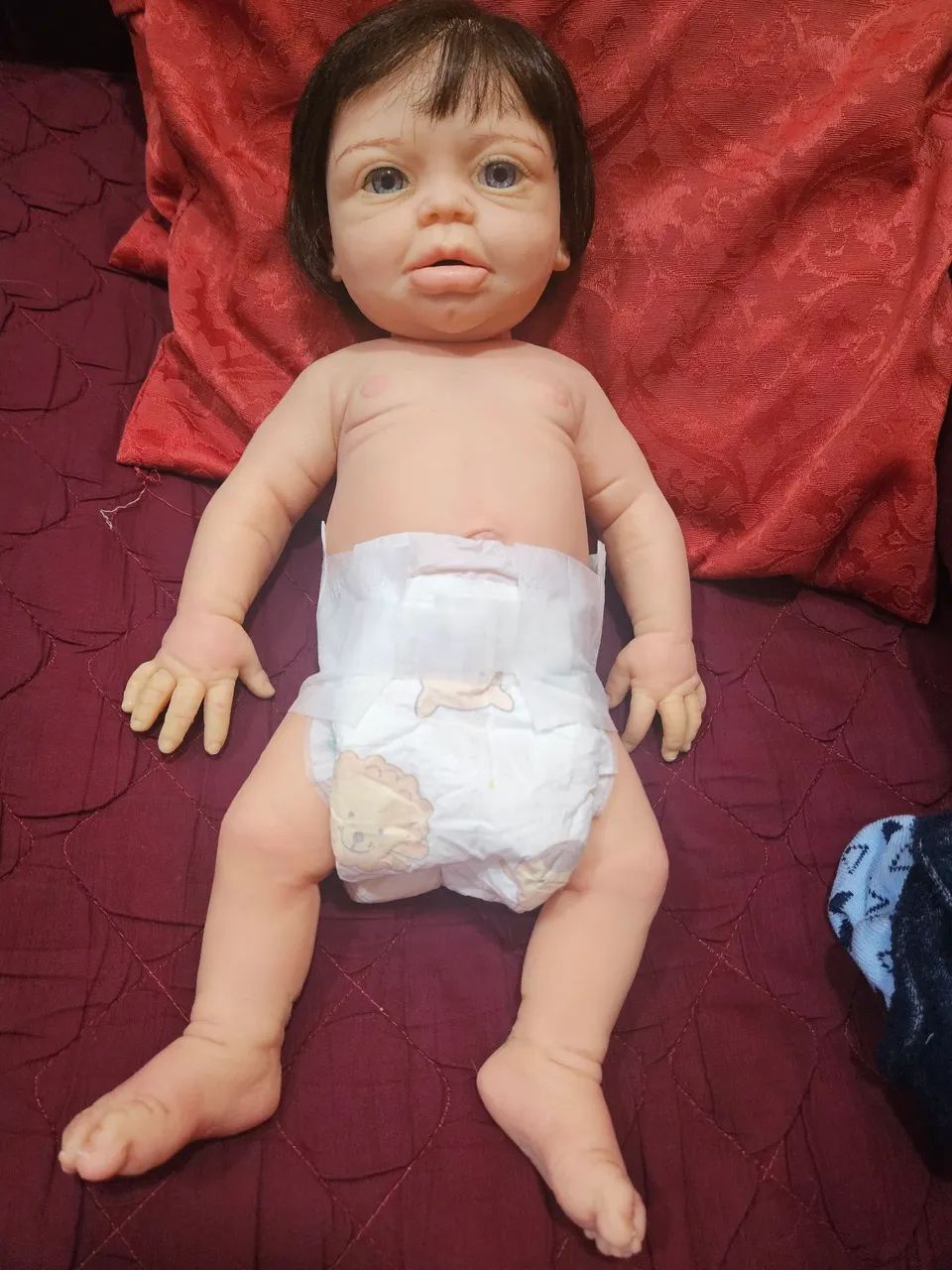 Boneco Reborn silicone sólido 