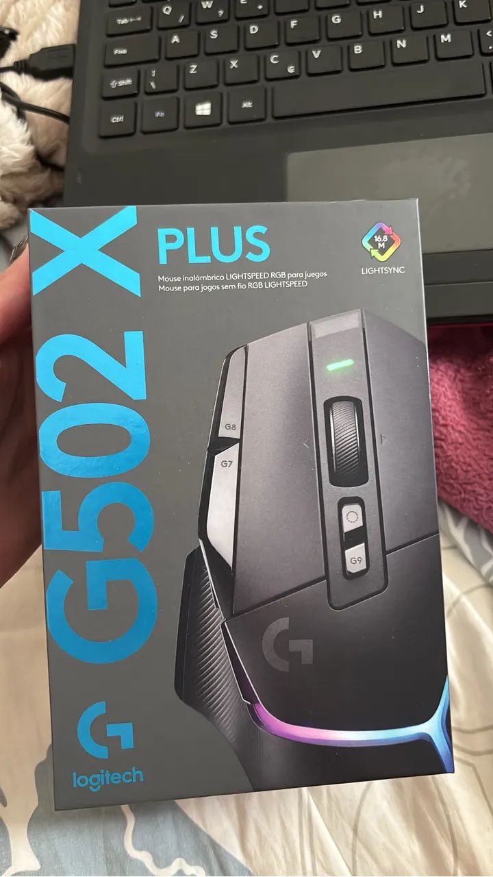 Mouse G502 X plus novo 