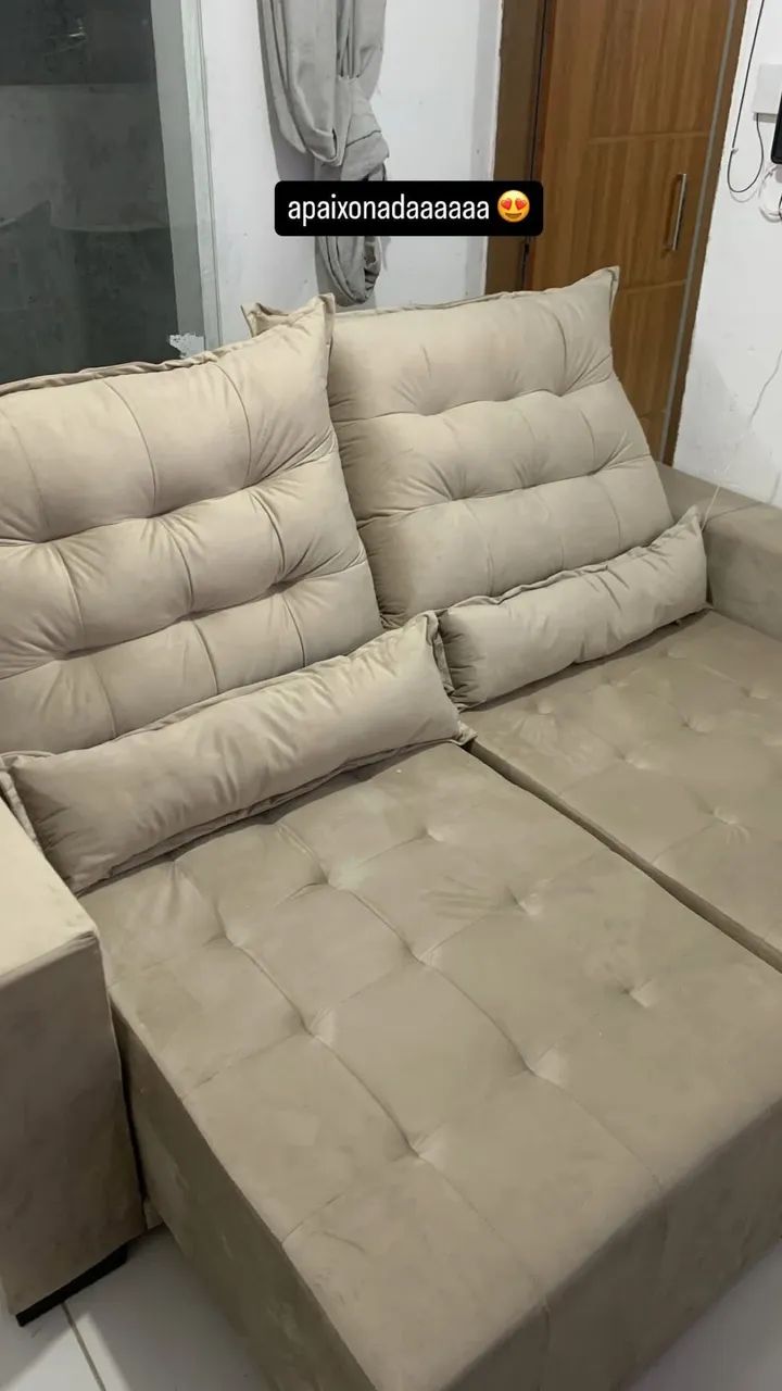 Vende-se sofá retrátil e reclinável (sem as almofadas )