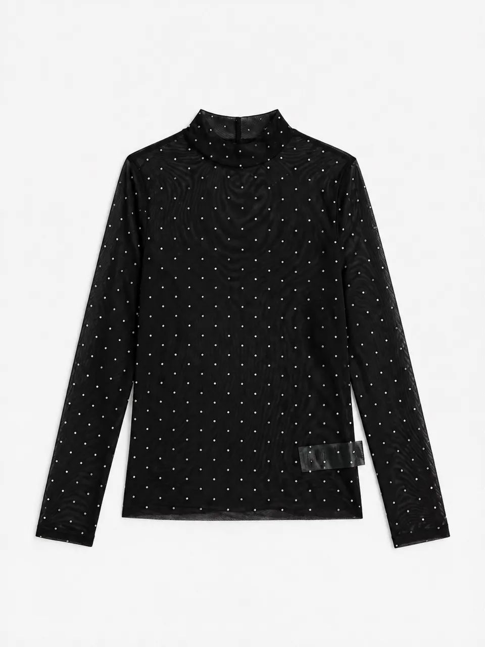 Blusa transparente preta com pedrarias  - Foto 2