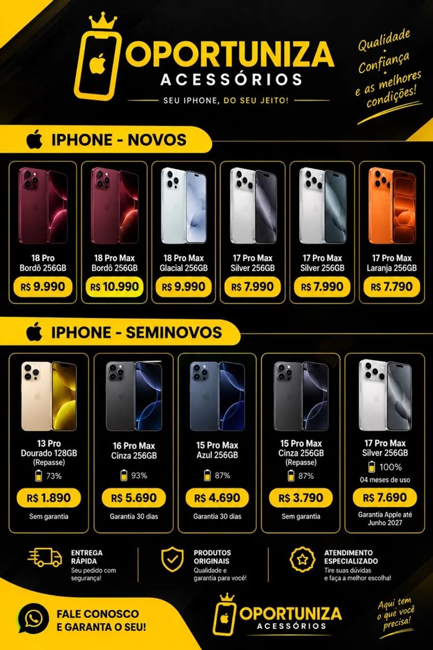 IPHONES NA PRONTA ENTREGA!!!