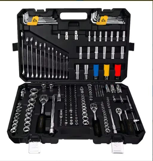 Jogo Oficina Master Maleta Com 222 Ferramentas Profissional Preto