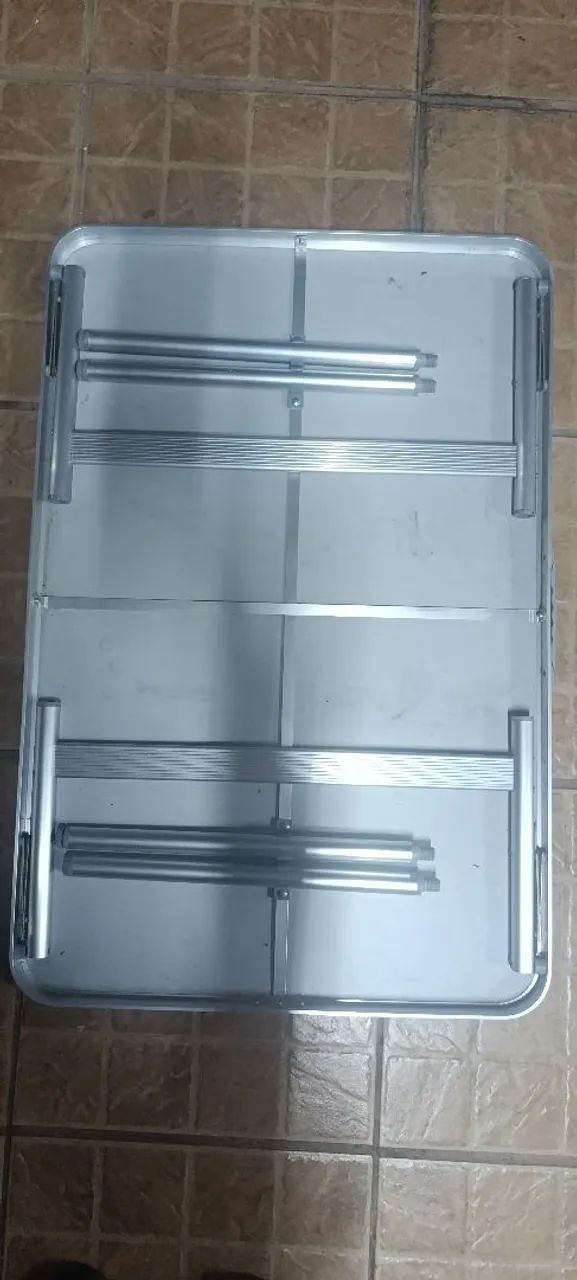 Mesa dobrável alumínio MDF 90x60 - Foto 4