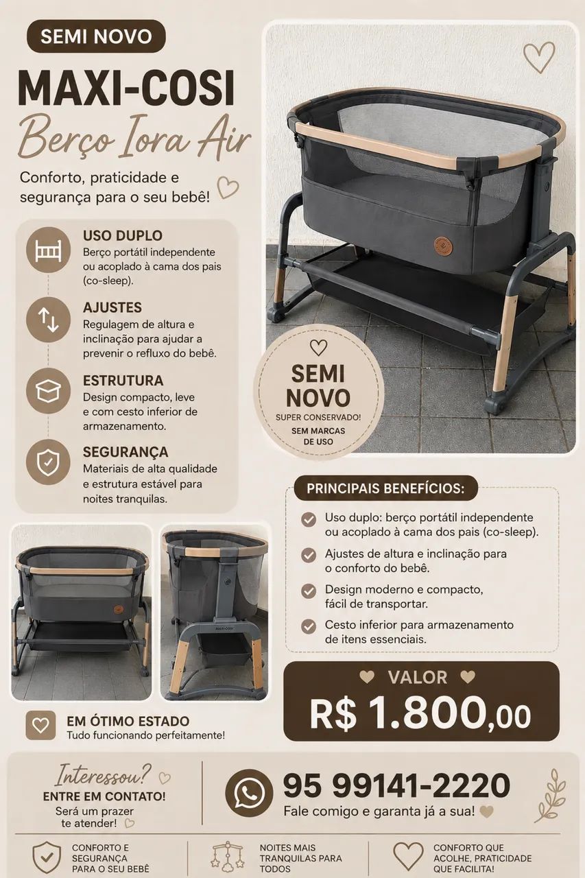 Poltrona e berço portátil