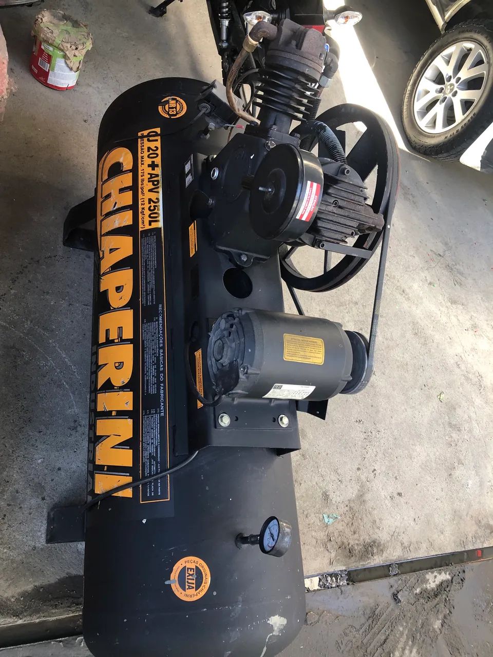 Compressor de Ar CHIAPERINI CJ 20 + APV 250L - 5cv - Foto 5