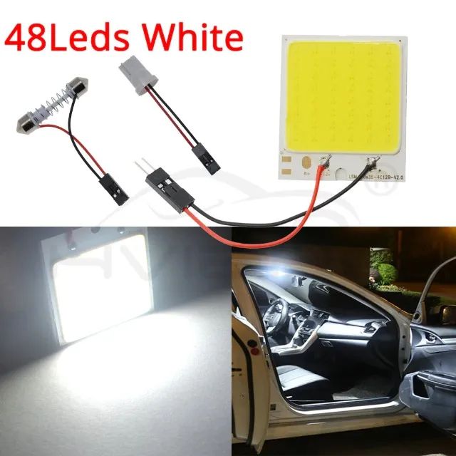 Placa Super Led Cob 48 Chips T10 e Torpedo bem forte ideal para luz interna.