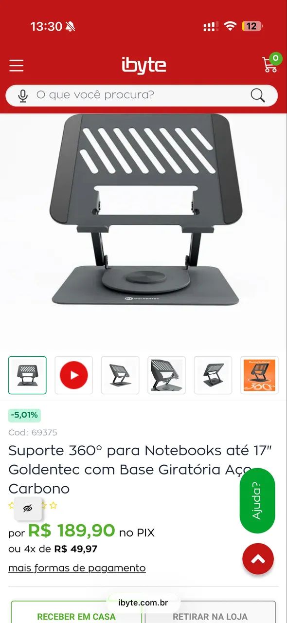 Suporte 360° para Notebooks até 17" - Foto 3