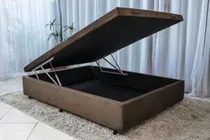 Base Baú Casal Marrom (Produto Novo de Fabrica )