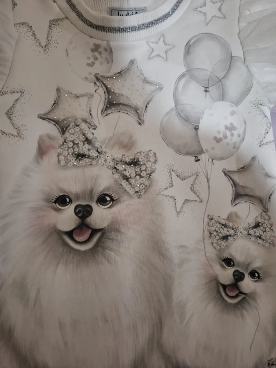 Vestido Branco Cachorrinhos Trupe Esperta - Foto 5