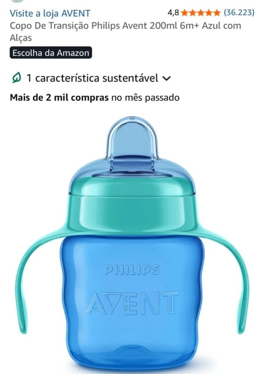Copo de transição Philips Avent 200ml Novo