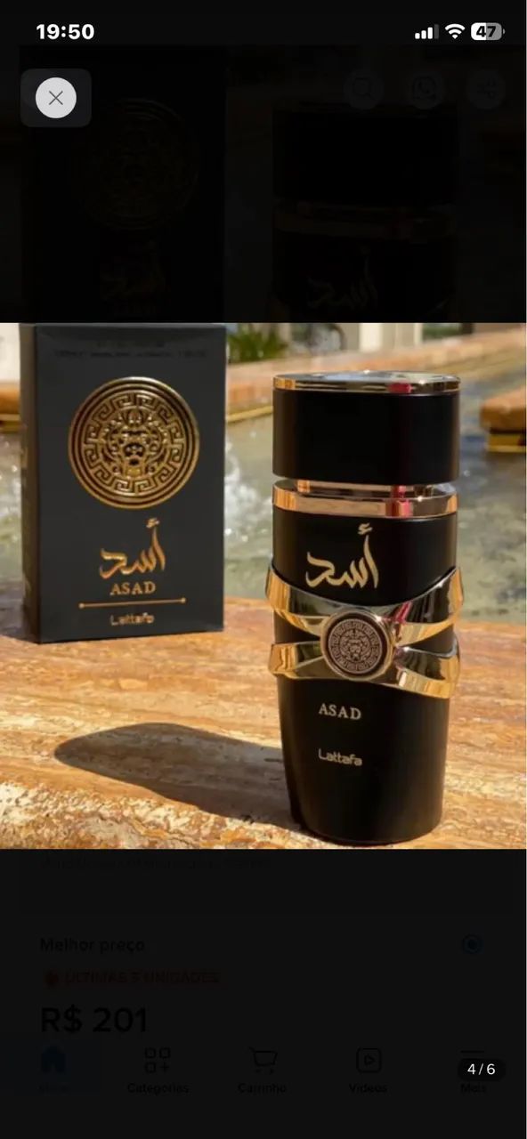 Perfume Asad lattafa Eau De Parfum Spray100ml - Foto 3