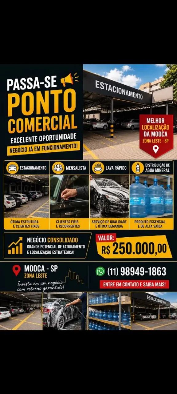 Vendo estacionamento completo mooca zl 