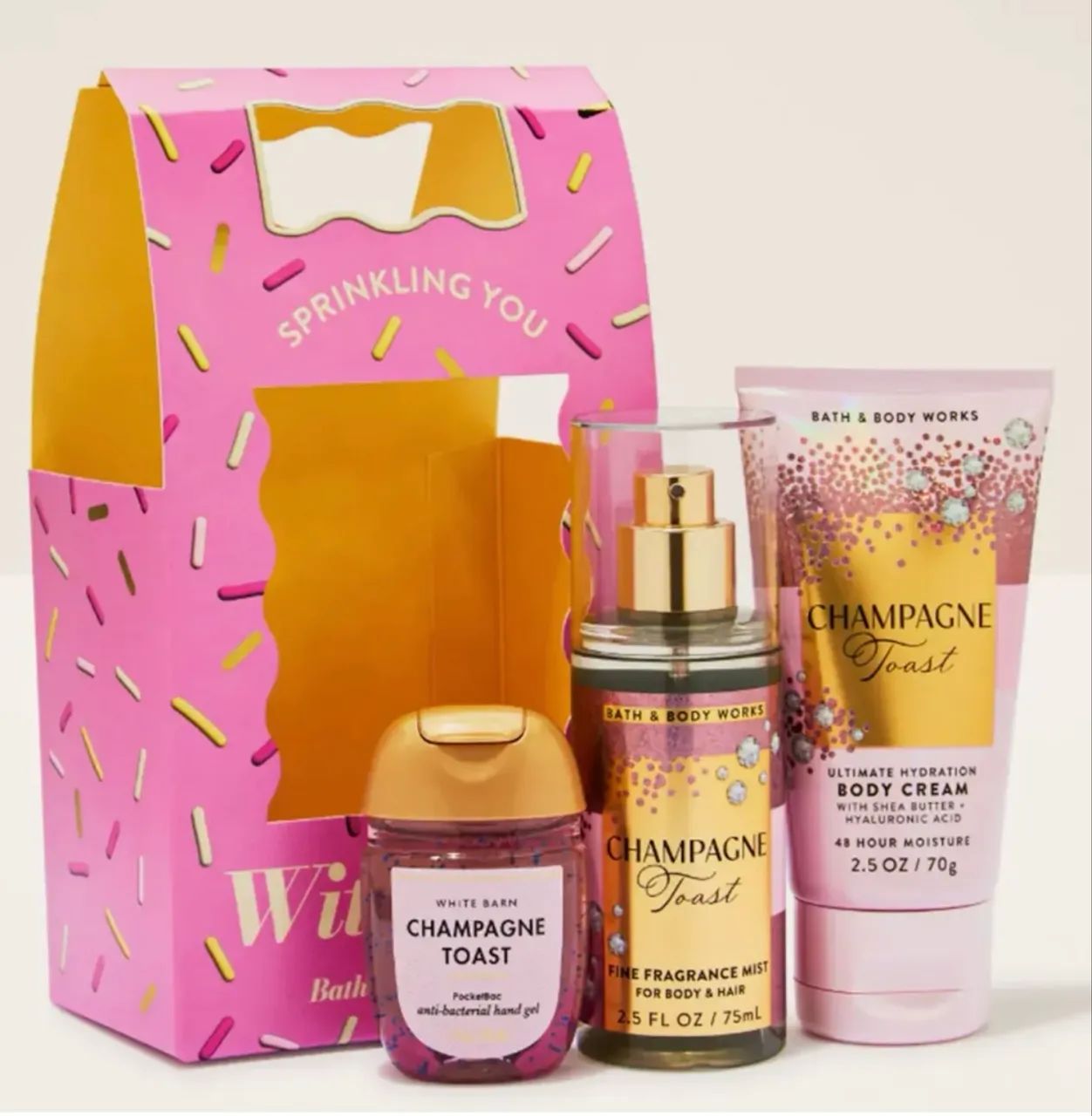 Trio travel size champagne toast BBW