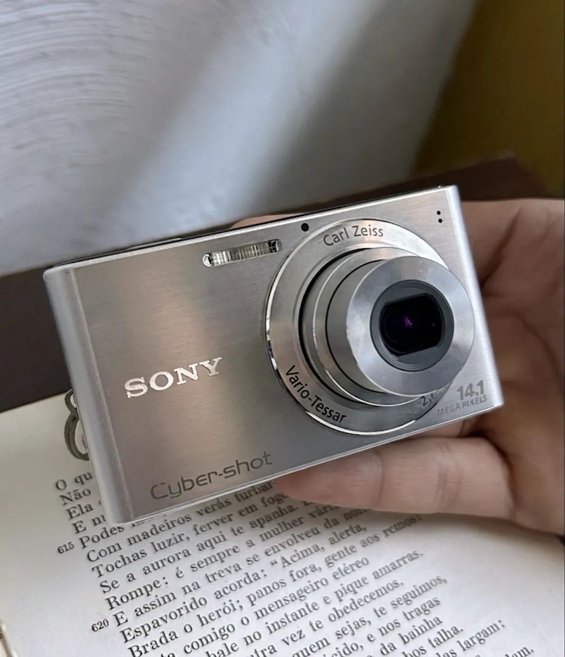 cybershot sony dsc-w320 cinza completa e pronta pra uso! - Câmeras