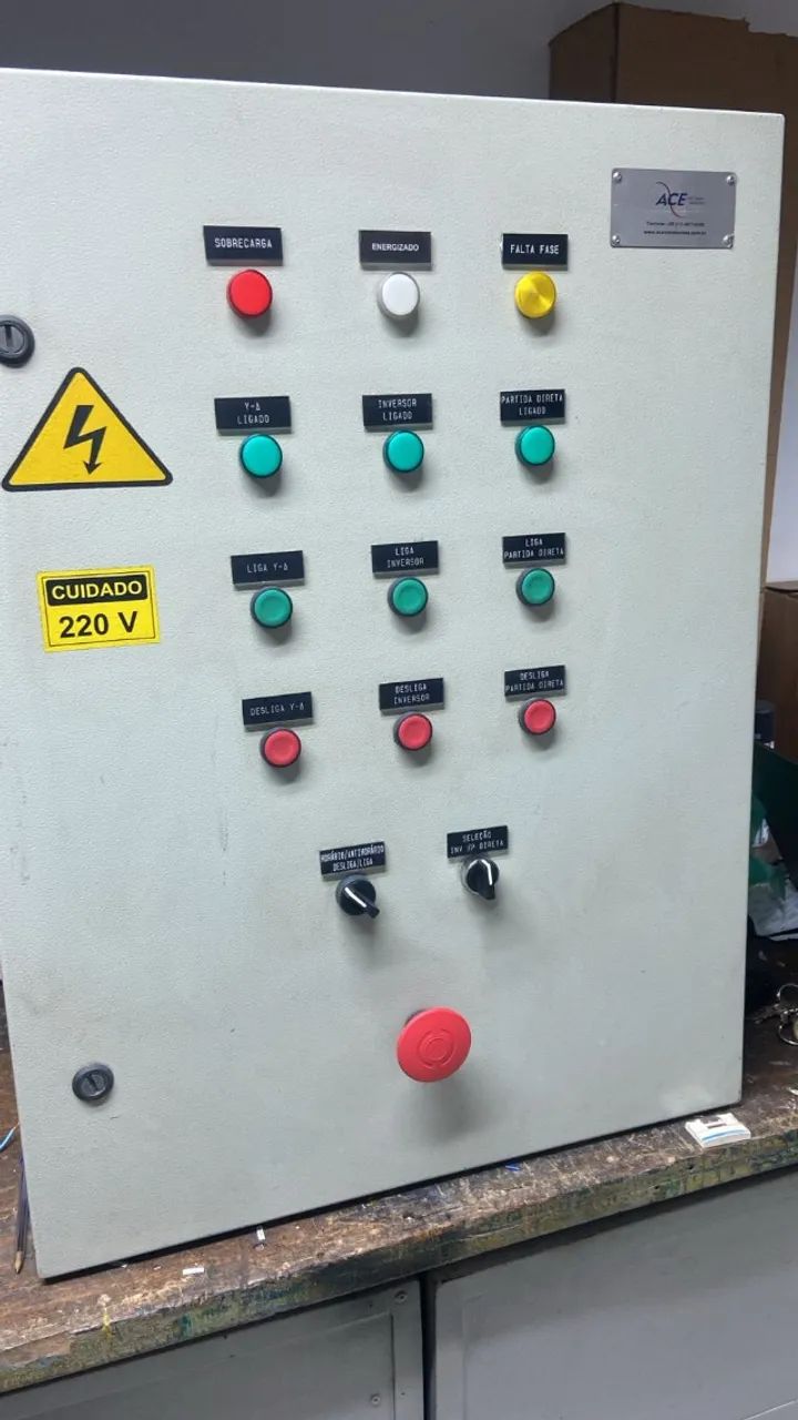Painel de teste para treinamento de eletricistas a nível técnico